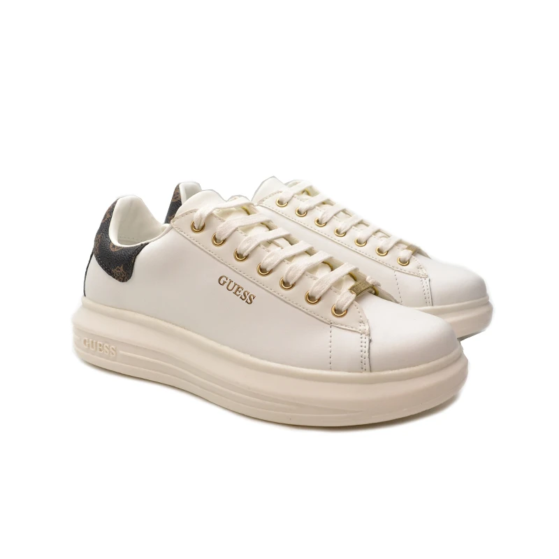 GUESS,SNEAKER,VIBO,FL7RNOFAL12,WHIBR, GUESS SNEAKER VIBO FL7RNOFAL12 WHIBR